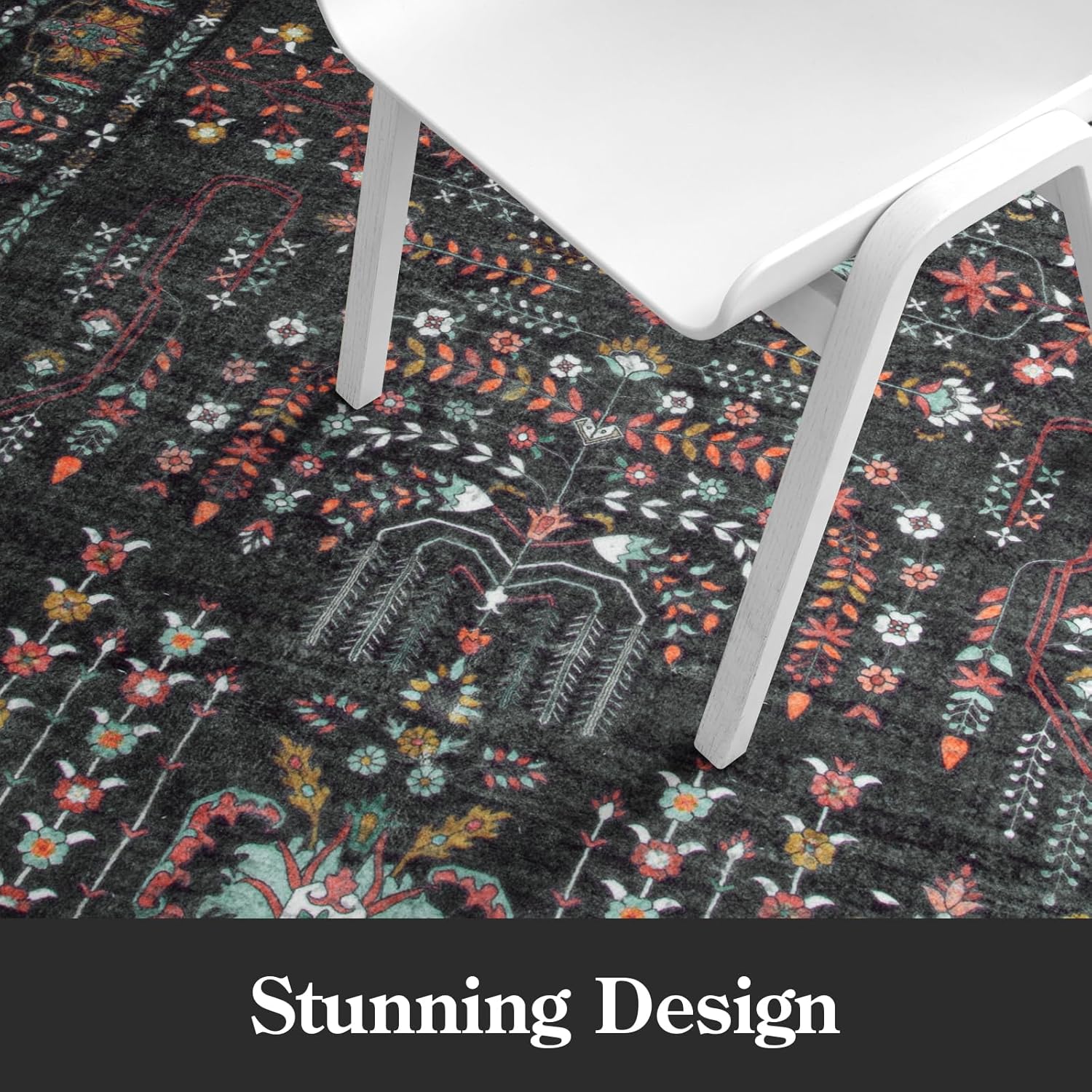 Moynesa Boho Black Rug Runners for Hallways