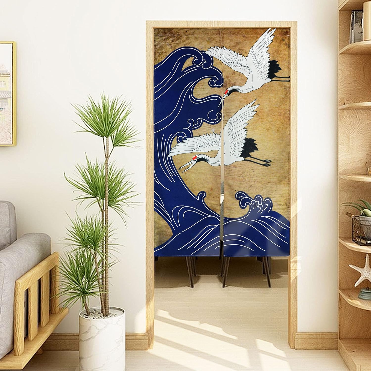 LIGICKY Retro Noren Door Curtain Linen Decor