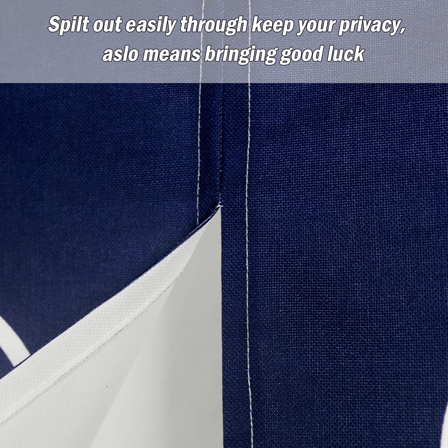 LIGICKY Japanese Noren Curtain Door Divider 335x59 Inch Navy Blue