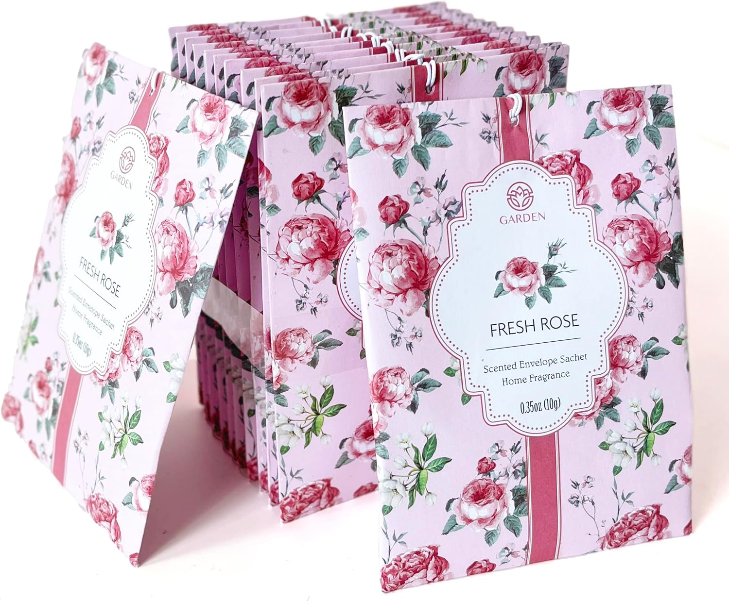Fresh Rose Scented Sachets 12 Pack Long Lasting