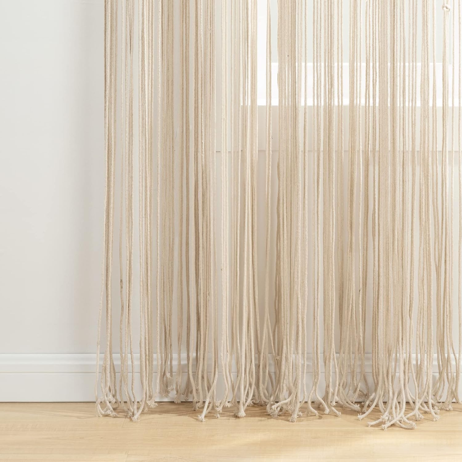 Lush Decor Boho Macrame Leaf Cotton Curtain 84 x 50