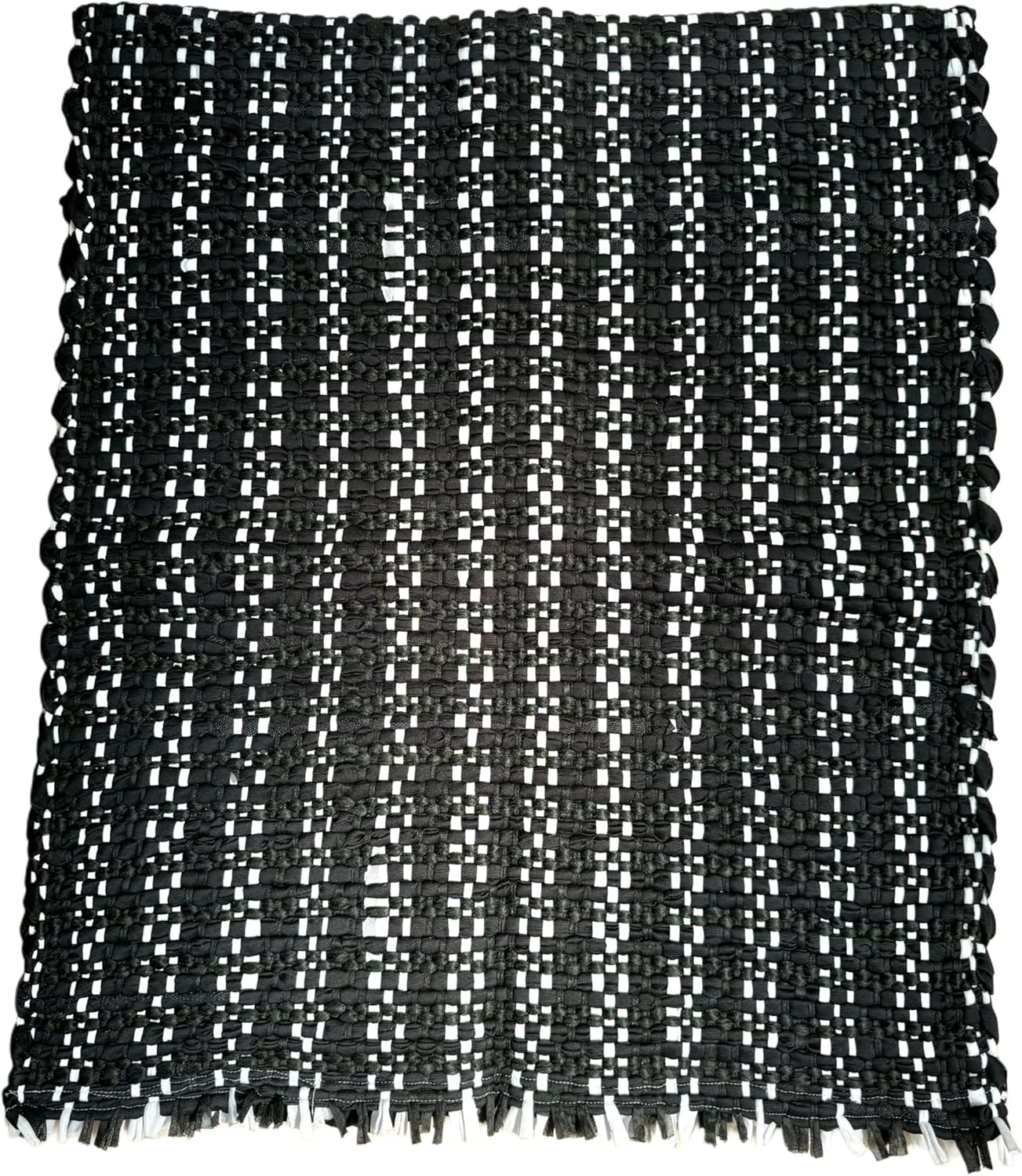 Handmade Mexican Chindi Rug 5x2 ft Striped