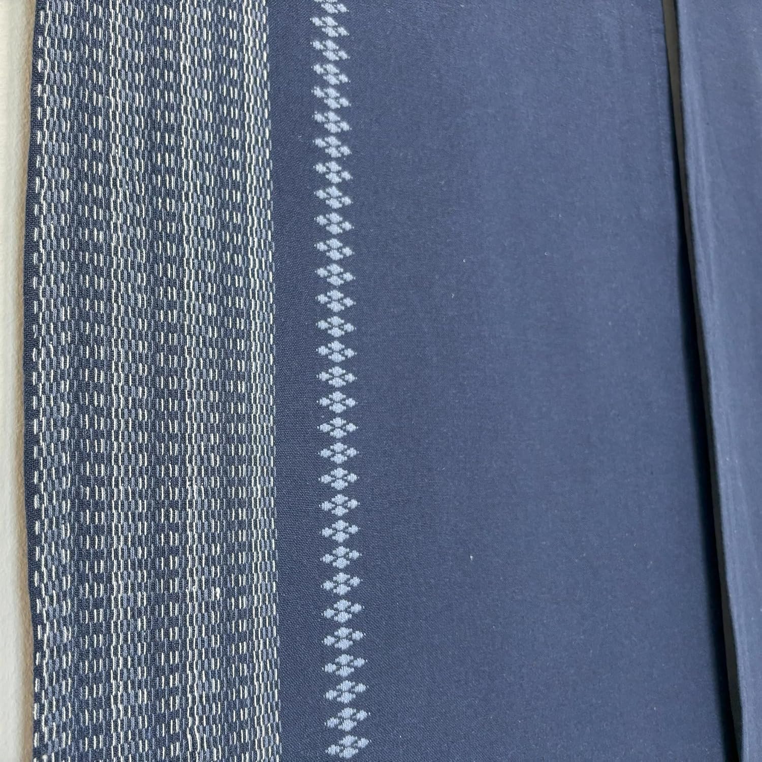 Dark Navy Doorway Curtain with Dobby Weaving