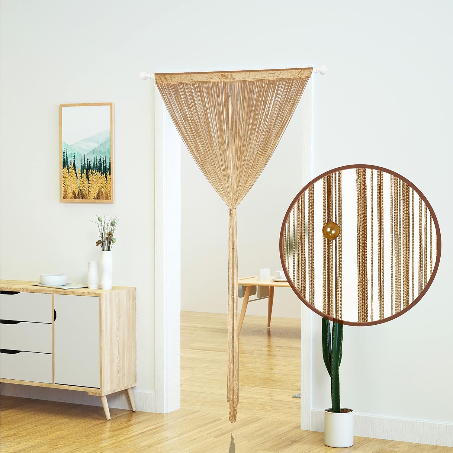 YaoYue Beaded Curtain Door Divider for Privacy Decor