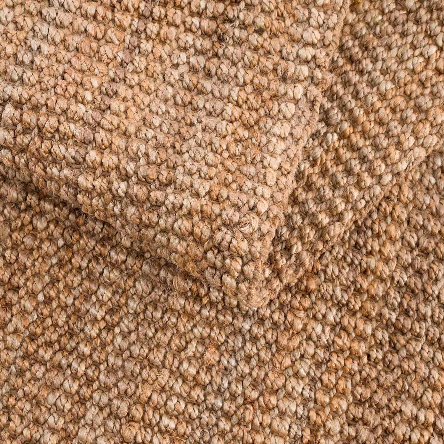 Moncton Bohemian Jute Runner Rug - 26 x 16 Farmhouse Style Hallway Carpet