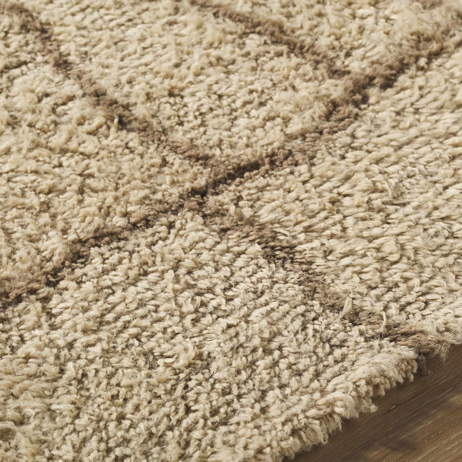 Chesna Bohemian Transitional Runner Rug - Beige Taupe Sandstone 26 x 8
