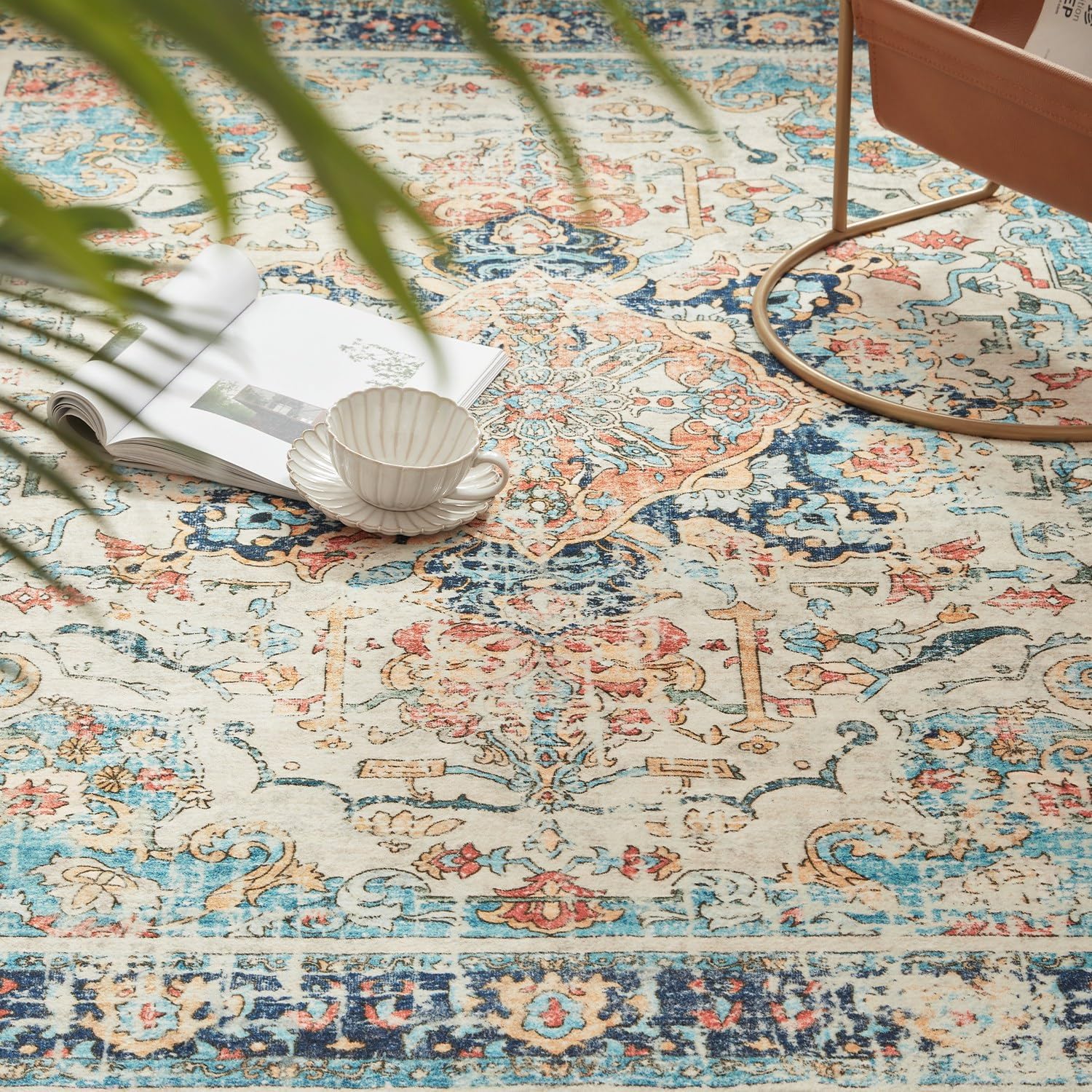 Topllen Washable Area Rug 5x7ft Boho Style 1
