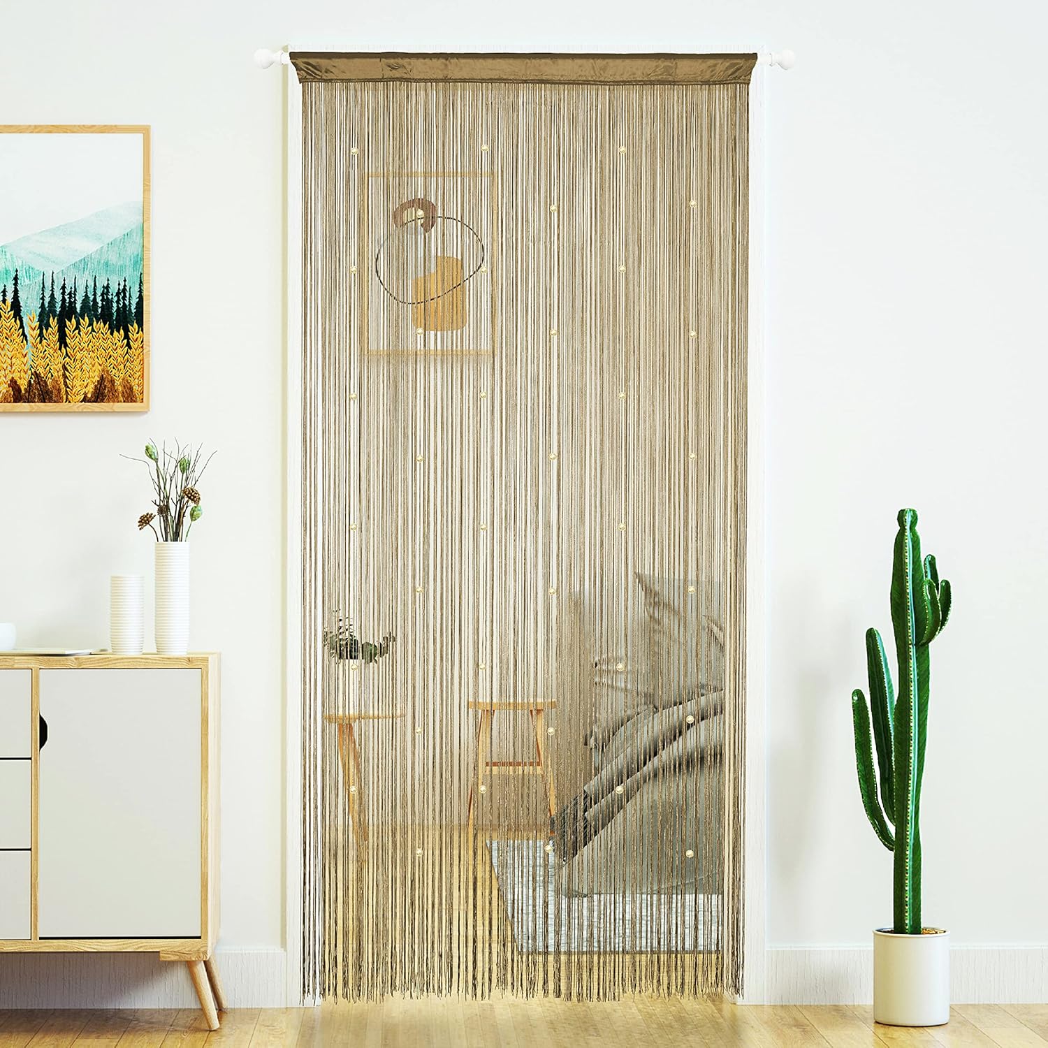 YaoYue Beaded Curtain Door Divider for Privacy Decor