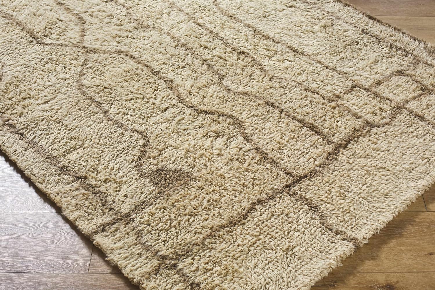 Chesna Bohemian Transitional Runner Rug - Beige Taupe Sandstone 26 x 8