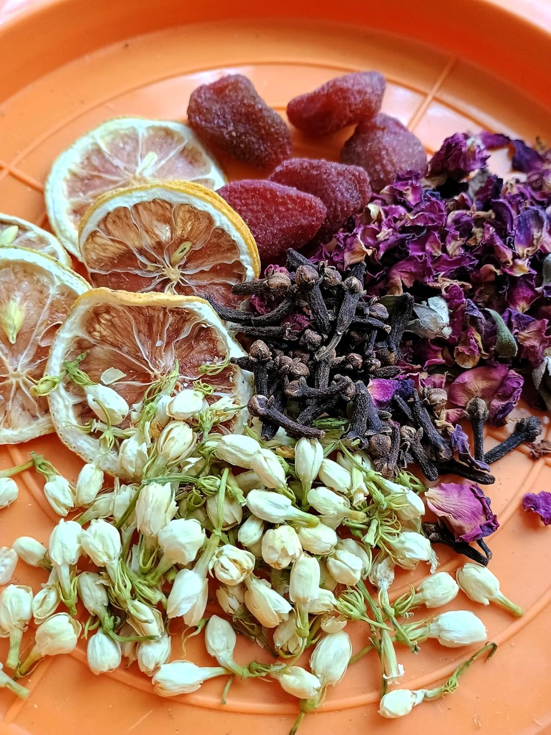Floral Fruity Spring Simmer Potpourri Rose Jasmine Strawberry Lemon