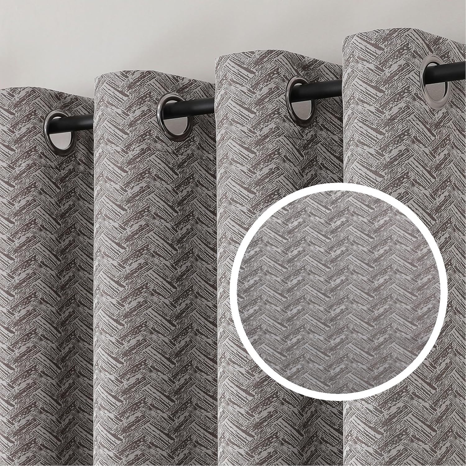 BULLPRINCESS Grommet Blackout Curtains 52x63 inch Panels
