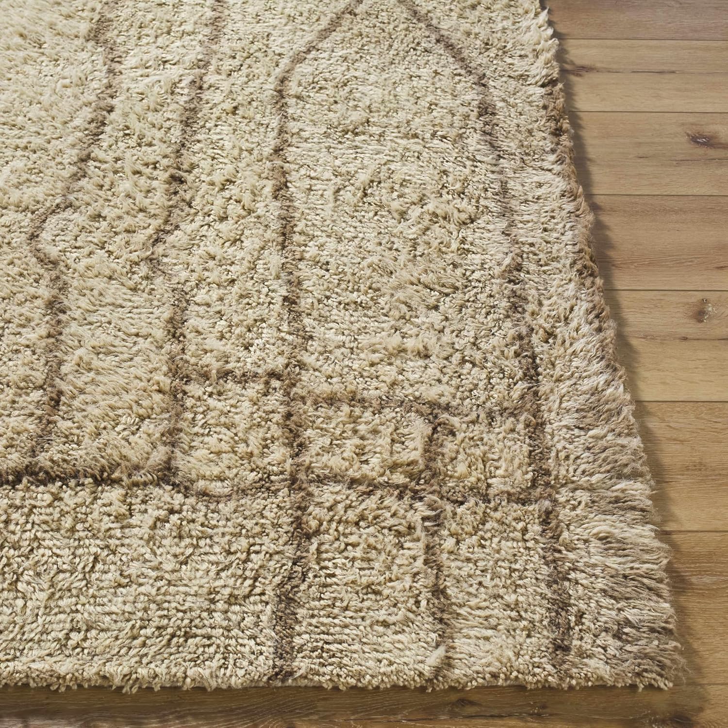 Chesna Bohemian Transitional Runner Rug - Beige Taupe Sandstone 26 x 8